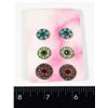 Image 1 : NEW 3PC ROUND STUD EARRINGS