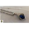 Image 1 : NEW SILVER PLATED STAINLESS STEEL SAPPHIRE