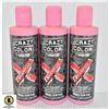 Image 1 : 3 BOTTLES 250mL RED SEMI PERMANENT COLOR SHAMPOO