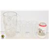Image 1 : VINTAGE CRYSTAL VASES- SET OF 3