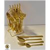 Image 1 : NEW SMARTLIFE FLATWARE 24 PIECE SET GOLD