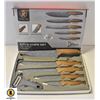 Image 1 : NEW KITCHEN KING 6 PIECE KNIFE SET WOOD GRAIN