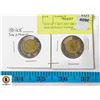 LOT OF 2 1815-2015 SIR JOHN A MACDONALD TOONIE