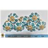 Image 1 : NEW HAND PAINTED PORCELAIN & BRASS KNOBS