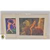 Image 1 : PAIR OF UNFRAMED 11" X 14" 1990'S PRINTS