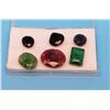 Image 1 : LOT OF 6 GEMSTONES, 2 EMERALDS,3 SAPPHIRES AND