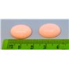 Image 1 : LOT OF 2 NATURAL OVAL PINK OPALS,MATCHED, 15.5 CTS