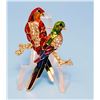 Image 1 : GOLD TONE WITH CLEAR CRYSTALS AND MULTI COLORED