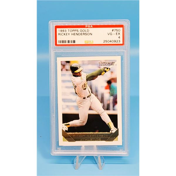 PSA GRADED (4) TOPPS 1993 RICKEY HENDERSON,