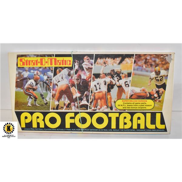 STRAT-O-MATIC 1982 PRO FOOTBALL GAME