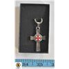 SILVER ALLOY KNIGHTS TEMPLAR CROSS WITH CHAIN