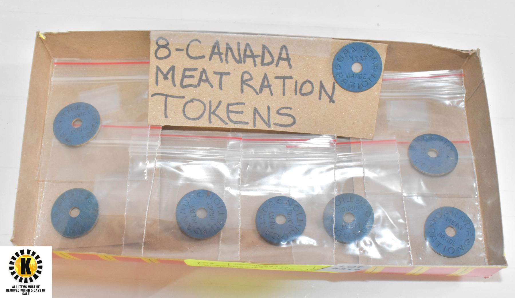 Meat Ration Token 8 CANADA MEAT RATION TOKENS WWII 1940'S