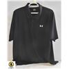 MENS UNDER ARMOUR BLACK GOLF SHIRT LARGE