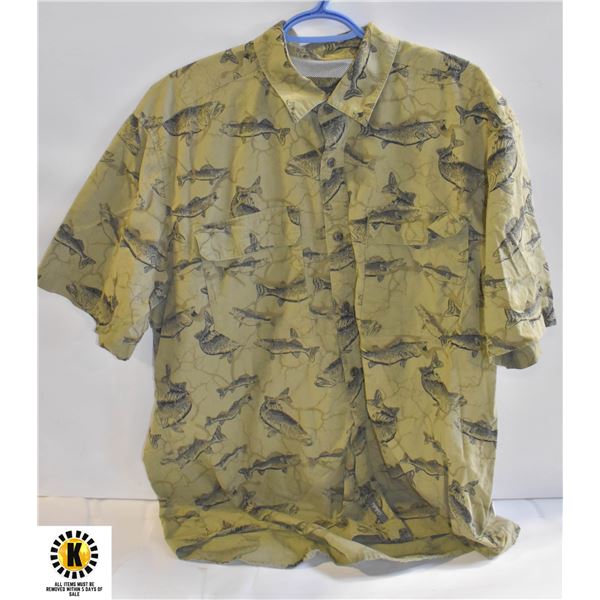 MENS CABELAS FISH THEME SHIRT XL