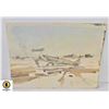 Image 1 : WATER COLOUR SPITFIRE BY WAR ARTIST - WATER DAMAGE
