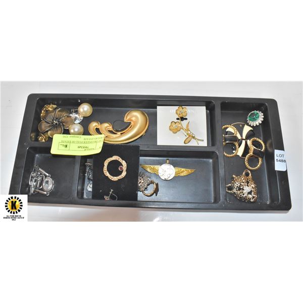 FLAT ORGANIZER FULL OF ESTATE JEWELRY-ESTATE