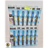 12 FLUORESCENT WINDOW MARKERS,BLUE