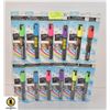 12 FLUORESCENT WINDOW MARKERS