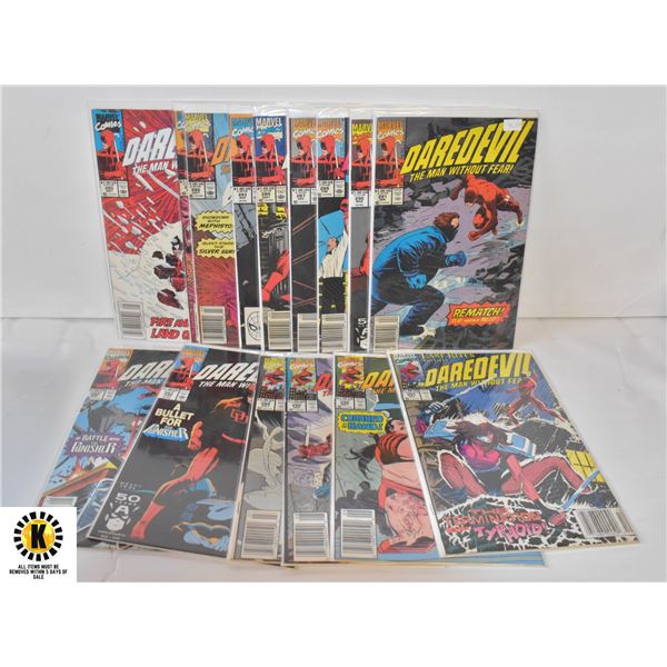 MARVEL DAREDEVIL #280-297 COMIC LOT