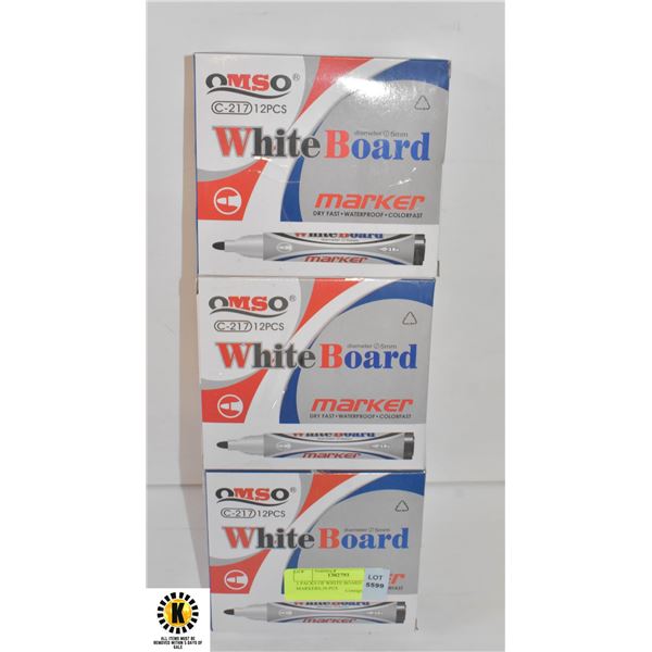 3 PACKS OF WHITE BOARD MARKERS,36 PCS