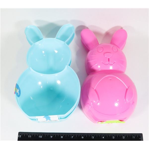 2 NEW BUNNY SHAPED CONTAINERS