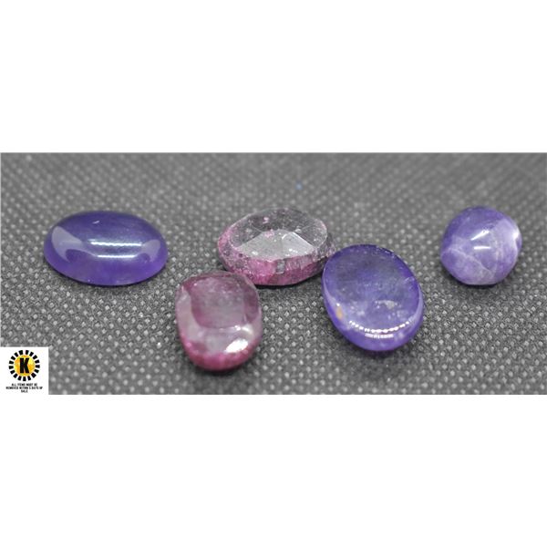 #108-GENUINE RUBY AND AMETHYST GEMSTONE 64.65 CT