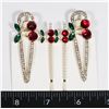 Image 1 : NEW CHERRY RHINESTONE FAUX PEARL HAIR ACCESSORIES