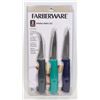 NEW FARBERWARE 3PC PARING KNIFE SET