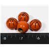 Image 1 : NEW 4PC BASKETBALL DESIGN TIRE VALVE STEM CAPS