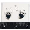 Image 1 : NEW OWL RHINESTONE STUD EARRINGS