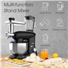 Image 3 : NEW KUPPET 3 IN 1 MULTI PURPOSE STAND MIXER, BLACK