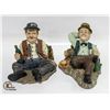 FLAT WITH LAUREL & HARDY FIGURINES -