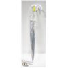 Image 1 : LOT OF 2 NEW CLEAR UMBRELLAS WITH WHITE HANDLES