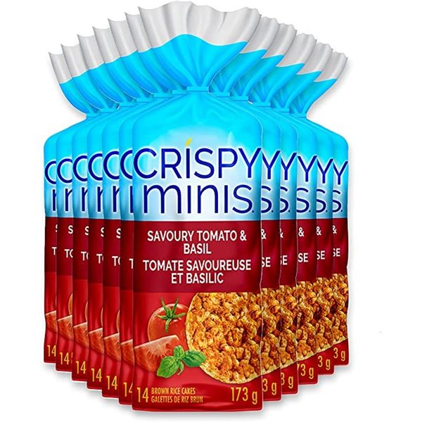 NEW CASE OF 12 BAGS CRISPY MINI RICE CAKES