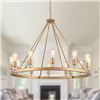 Image 2 : NEW MEIXISUE 12 LIGHT GOLD TONE ROUND CHANDELIER