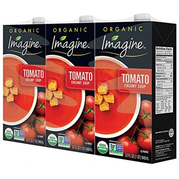 NEW CASE OF 12 IMAGINE ORGANIC CREAMY TOMATO SOUP