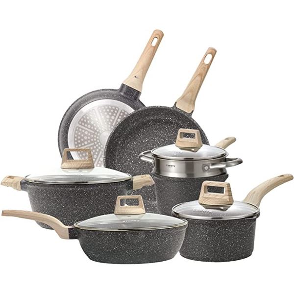 NEW UNPACKED CAROTE 11 PIECE INDUCTION COOKWARE