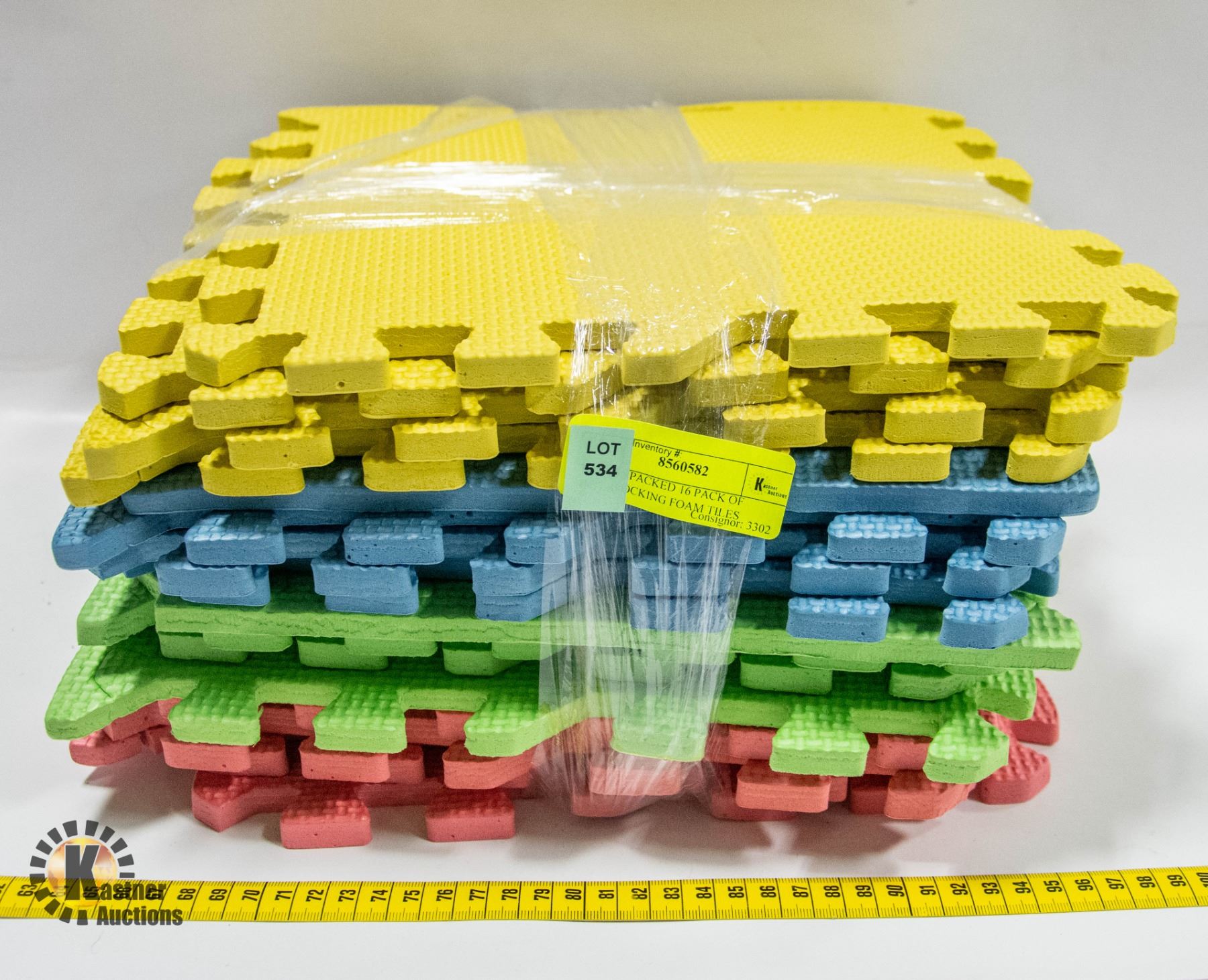 NEW UNPACKED 16 PACK OF INTERLOCKING FOAM TILES