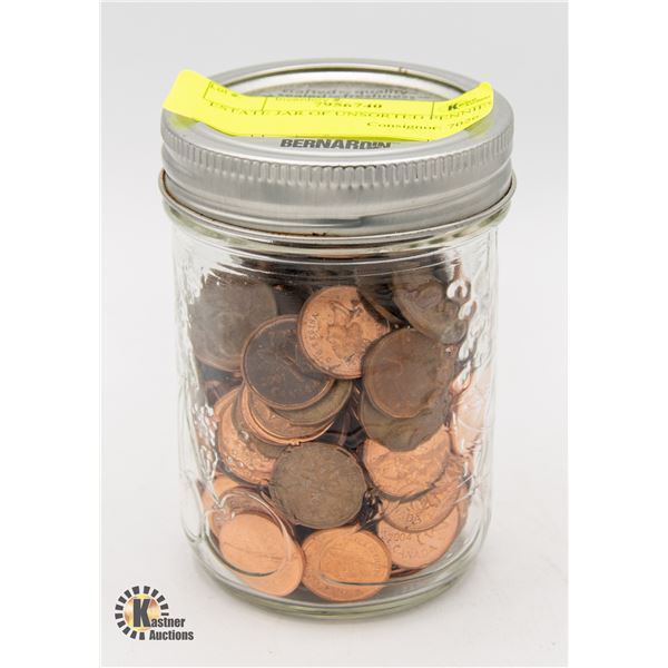 ESTATE JAR OF PENNIES