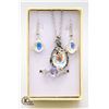 Image 1 : NEW POLISHED GEMSTONE EARRING NECKLACE & RING SZ