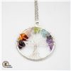 Image 1 : NEW TREE OF LIFE GENUINE CHAKRA GEMSTONE PENDANT