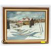 Image 1 : FRAMED SIGNED OIL PAINTING SLATFORD 22.5" X 28.5"