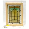 Image 1 : HANGING STAINED GLASS PANEL 15.5" X 22.75"