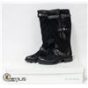 MJUS WOMENS BLACK LEATHER BOOTS