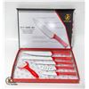 Image 1 : KITCHEN KING - 6 PIECE KITCHEN KNIFE SET (RED)