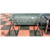 Image 1 : GLASS TABLE H-27.5" W-31.5" L-59"