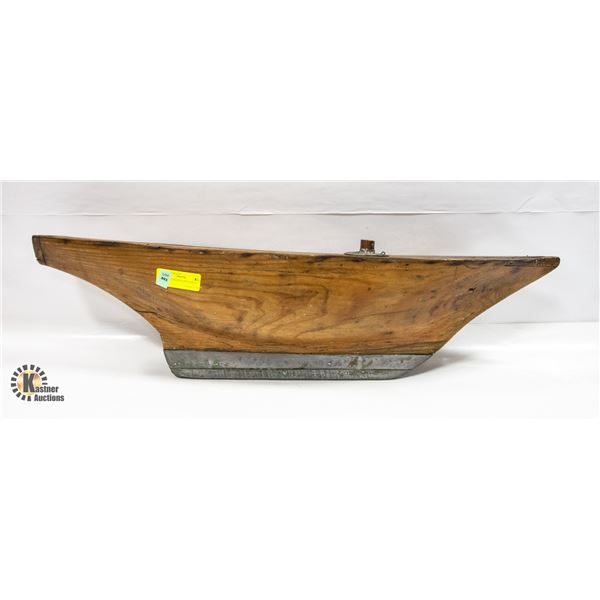 ANTIQUE WOODEN RIVER BOAT