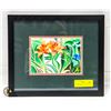 Image 1 : FRAMED WOOD LILLIES PRINT BY KATIE GERKE 11.25" X