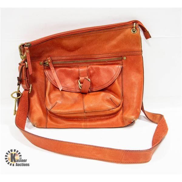 FOSSIL LEATHER PURSE RED