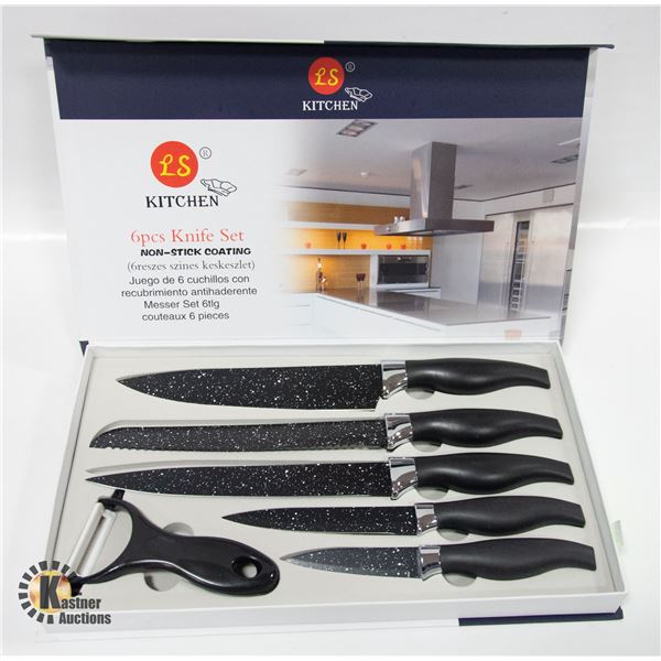 6 PC NON-STICK KNIFE SET